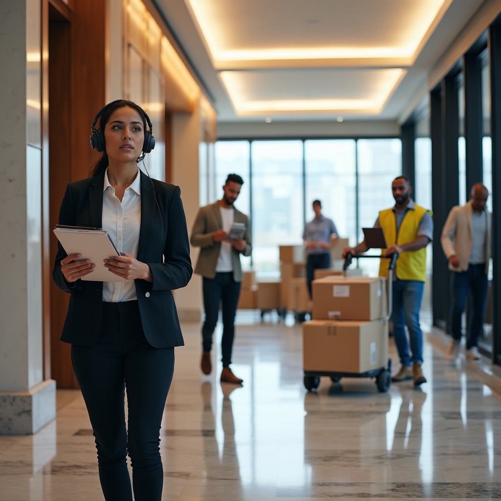 Active coordination during move day with team managing logistics and directing movers